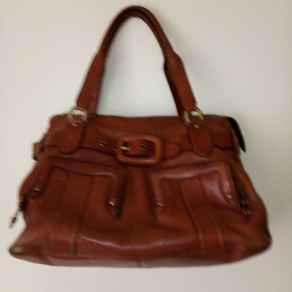 Women's Vintage Cole Haan brown leather large handbag